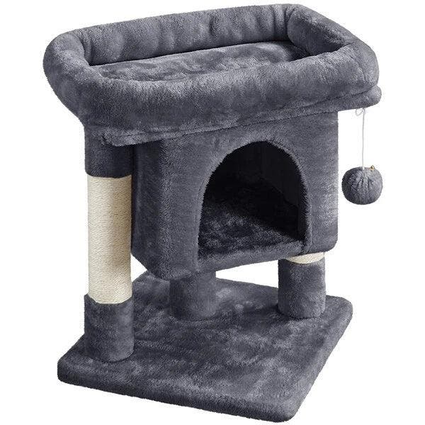2dekans | Yaheetech Kattenkrabpaal 60x40x40 cm - Donkergrijs, Dieren en Toebehoren, Katten-accessoires, Ophalen of Verzenden