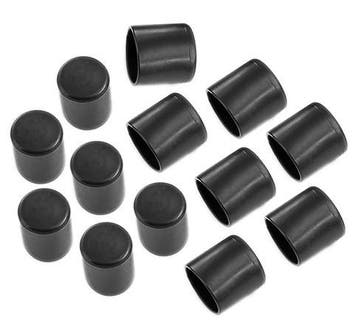 Flexibele stoelpootdop (rond, 28 mm, zwart), Verzenden