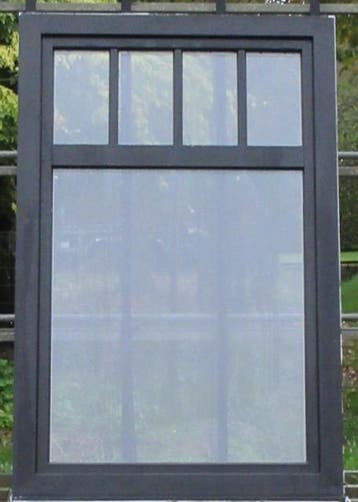 pvc raam , chassis , venster 109 x 167 wit/ zwartbruin, Ophalen of Verzenden, Raamkozijn
