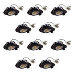 Spots inbouw Liv Inbouwspot Zwart 10 stuks Binnenverlichting, Verzenden