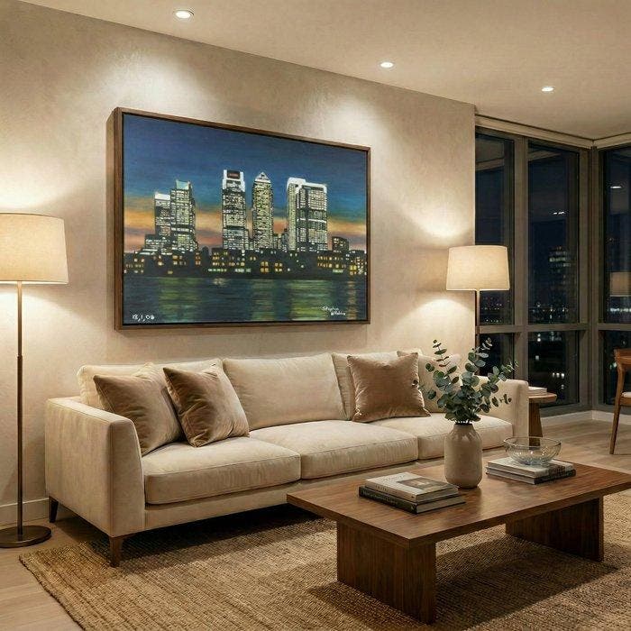 Stephen Wiltshire (1974) - Canary Wharf, Antiek en Kunst, Kunst | Schilderijen | Modern