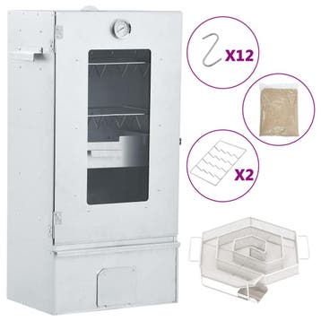 vidaXL BBQ-rookoven met koude rookgenerator gegalvaniseerd, Verzenden, Nieuw