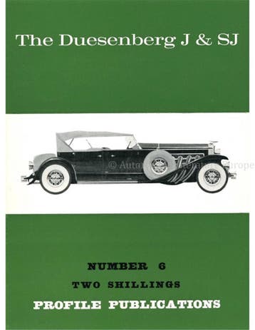 THE DUESENBERG J & SJ (PROFILE PUBLICATIONS 06), Nieuw