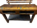Bureau - massello - Dubbele schoolbank uit 1920, Antiek en Kunst
