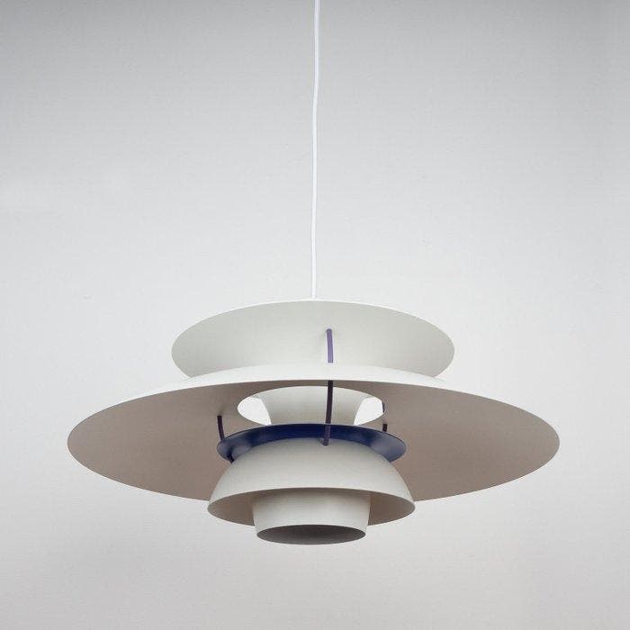 Poul Henningsen - Plafondlamp - PH5 - Aluminium, Antiek en Kunst, Antiek | Meubels | Stoelen en Sofa's