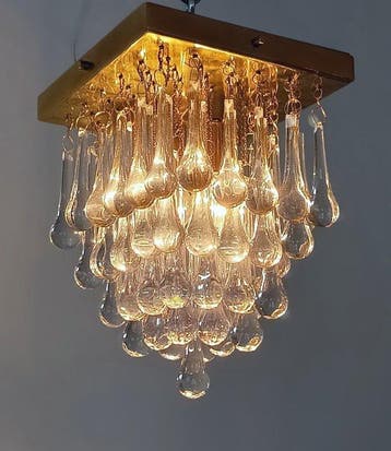 Plafondlamp - Metaal, Kristal, Huis en Inrichting, Nieuw