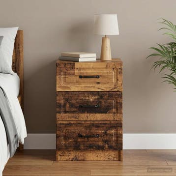vidaXL Nachtkastje Oud hout 43 x 41 x 63,5 cm Bewerkt hout, Verzenden