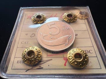 Italië, Republiek 5 Lire 1956 Delfino