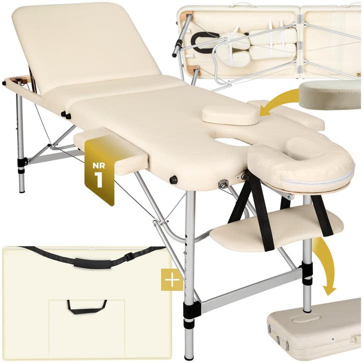 3 zones massagetafel met 5cm vulling en aluminiumframe, Sport en Fitness, Massageproducten, Verzenden