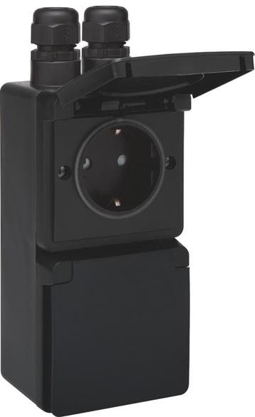 Niko Hydro IP55 Dubbele Verticale Oppervlakte Stopcontact, Doe-het-zelf en Bouw, Verzenden, Nieuw