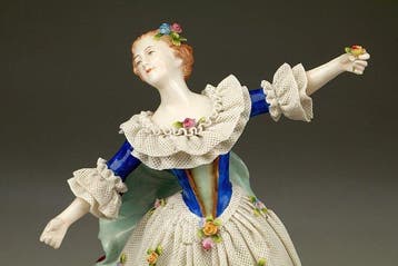 Rudolstadt Volkstedt - Figuur - Tancerka - Porselein, Antiek en Kunst