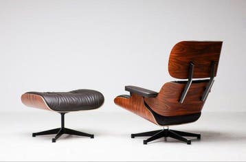 Vitra - Charles Eames - Chaise longue (2) - Cuir, Aluminium,