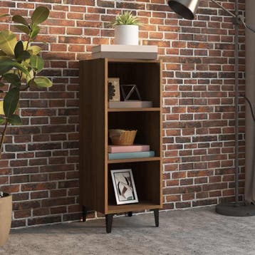vidaXL Dressoir 34,5x32,5x90 cm bewerkt hout bruin, Huis en Inrichting, Kasten | Dressoirs, Verzenden, Nieuw