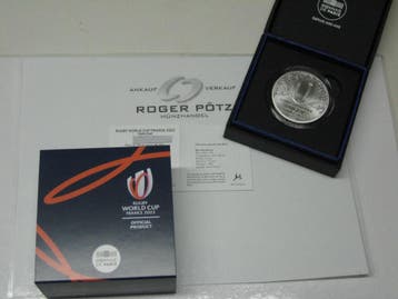 Frankreich 10 Euro 2022 zilver Rugby World Cup Emblem zilver, Verzenden