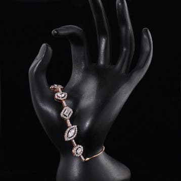 Armband - 18 karaat Roségoud - 4.82ct. tw. Diamant