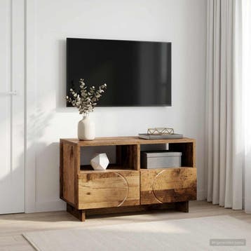 vidaXL Tv-meubel 60 x 34.5 x 40 cm Oud hout Bewerkt hout, Maison & Meubles, Armoires | Mobilier de télévision, Verzenden