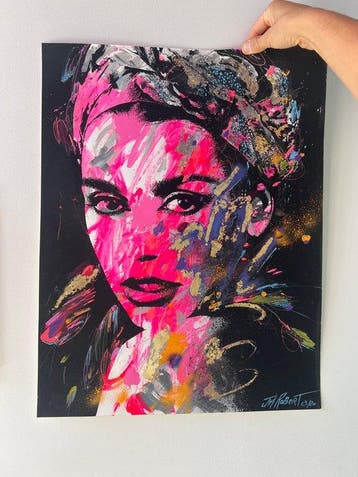JM Robert - Sans titre sérigraphie unique, Antiek en Kunst