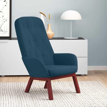 vidaXL Relaxstoel fluweel blauw, Verzenden, Nieuw