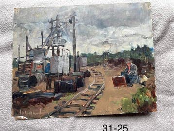 Ivan Lavsky (1919-1977), Attributed to - Railway, Antiek en Kunst