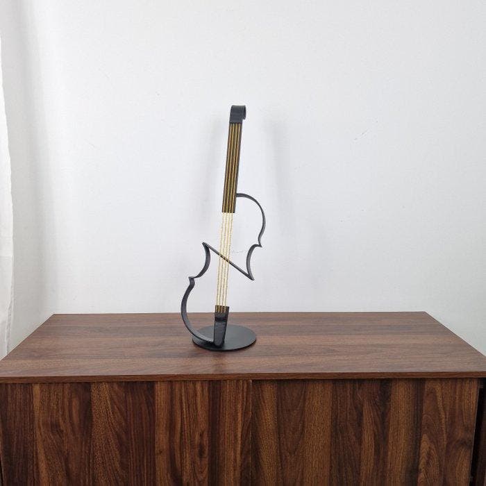 José Soler Art - Violin Lines. Black hammer and Gold - NO, Antiquités & Art, Art | Objets design