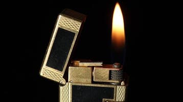 Dunill - Lacquer Pattern Rollagas Lighter - Zonder, Nieuw