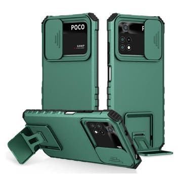 Xiaomi Poco X3 Pro - Kickstand Hoesje met Camera Slide -, Verzenden