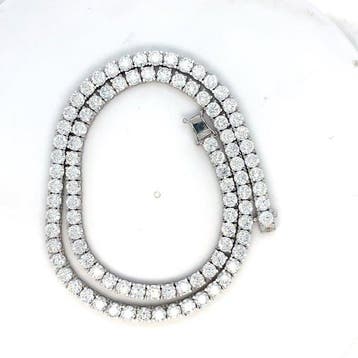 Collier - 14 carats Or blanc - 28.90ct. tw. Diamant (Cultivé, Bijoux, Sacs & Beauté, Colliers
