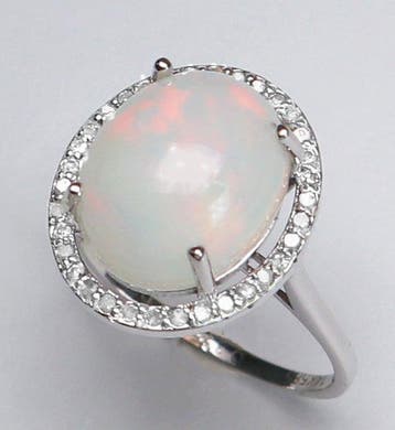 Sans prix de réserve - Bague - 14 carats Or blanc Opale -, Nieuw