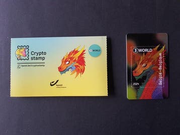 België 2024 - 3x Crypto postzegel - de kleuren zwart groen, Timbres & Monnaies, Timbres | Europe | Belgique