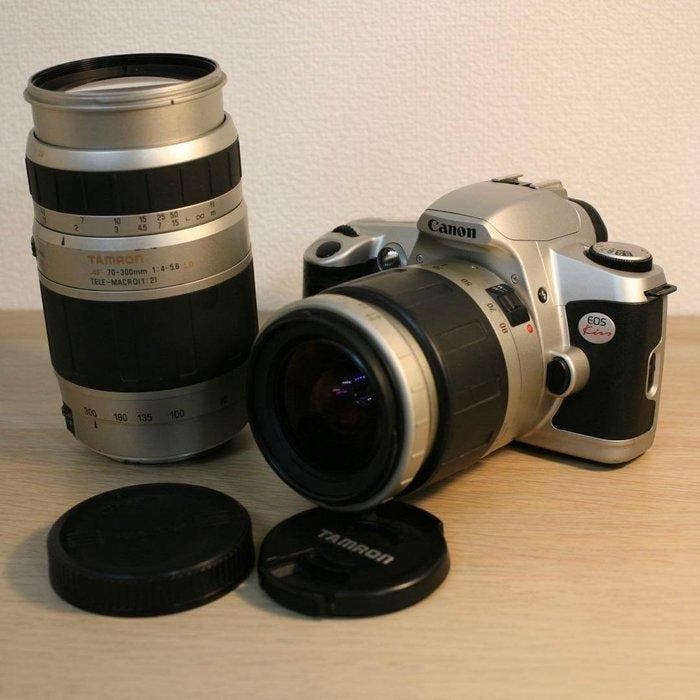 Canon EOS Kiss + Tamron 28–80mm + 70–300mm | Appareil photo, TV, Hi-fi & Vidéo, Appareils photo analogiques