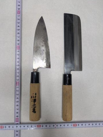 Keukenmes - Staal, Hout - Japan - Traditionele Japanse deba-, Antiek en Kunst