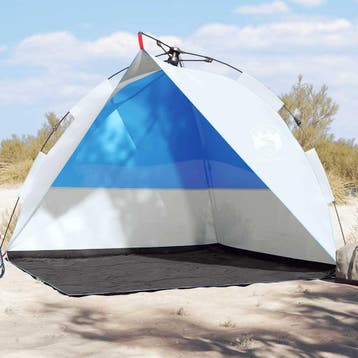 vidaXL Strandtent waterdicht snelontgrendeling azuurblauw, Verzenden, Nieuw