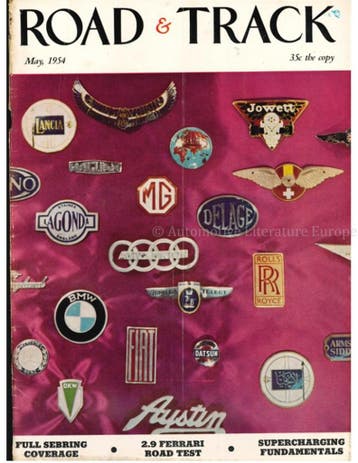 1954 ROAD AND TRACK MAGAZINE MEI ENGELS, Nieuw