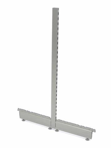 Staander/Stijl H141+ 2x voet 50cm (Eindstuk om een rij af te, Nieuw in verpakking