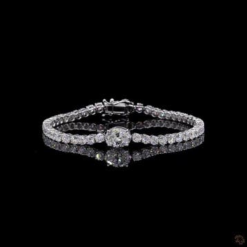 Armband - 14 karaat Witgoud - 7.77ct. tw. Diamant, Nieuw