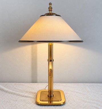Van de Heg - Tafellamp - XL 77cm High End Lamp - Messing,, Nieuw