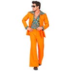 Disco 70S Kostuum Oranje Heren Bloemen, Kleding | Heren, Verzenden, Nieuw
