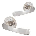 Deurklink set met geveerde rozet | Altijd passend deurbeslag, Doe-het-zelf en Bouw, Verzenden, Nieuw, Overige materialen, Klink of Kruk