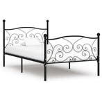 vidaXL Bedframe met lattenbodem metaal zwart 100x200 cm, Verzenden, Nieuw