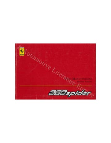 2001 FERRARI 360 SPIDER INSTRUCTIEBOEKJE JAPANS, Ophalen of Verzenden