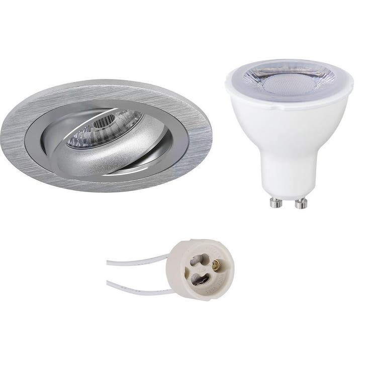 LED Spot Set 6W - Dimbare Kantelbare Ronde Inbouwspot - Witt, Huis en Inrichting, Lampen | Spots, Nieuw, Verzenden