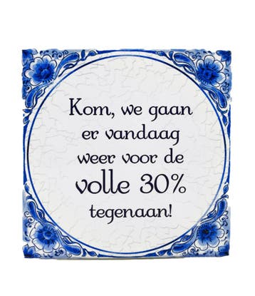 Delfts Blauw Tegel 30% 14,5cm, Verzenden, Nieuw