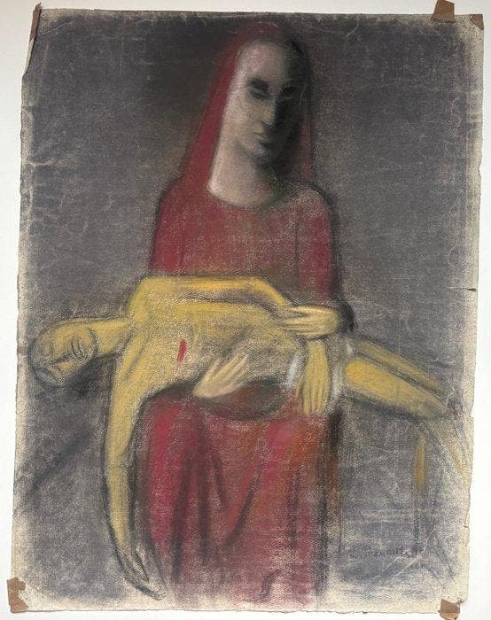Lois Pregartbauer (1899-1971) - Pietà, Antiek en Kunst, Kunst | Schilderijen | Modern