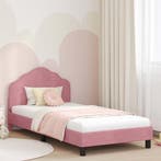 vidaXL Kinderen bedframe met hoofdboard Roze 90 x 190 cm, Verzenden