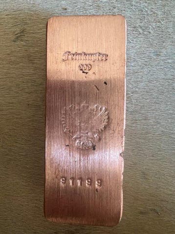 903 grams - Koper .999 - Edelmetalle, Germany (Zonder