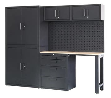 TM Premium werkplaatssysteem , 8-delig , mat zwart, Verzenden