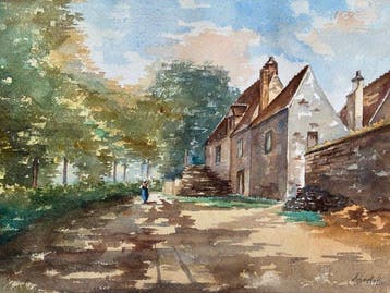 Pierre Abadie-Landel (1896-1972) - Paysage pittoresque de, Antiquités & Art