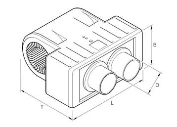 Xeros 4200 Warmtewisselaar met 2x 60mm flens 12V, Doe-het-zelf en Bouw, Verwarming en Radiatoren, Ophalen of Verzenden, Nieuw