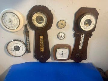 Barometer (7) - Glas en diverse andere materialen., Antiek en Kunst