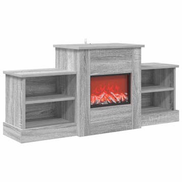 vidaXL Elektrische haard Grijs Sonoma 110 x 30 x 50 cm, Verzenden, Nieuw
